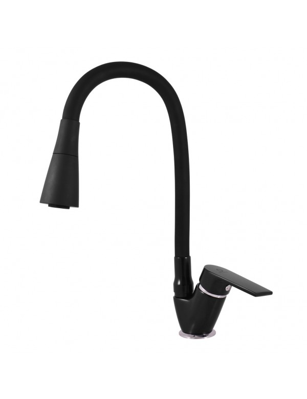 Mitigeur évier fléxible à mémoire de forme COLORADO en laiton noir
