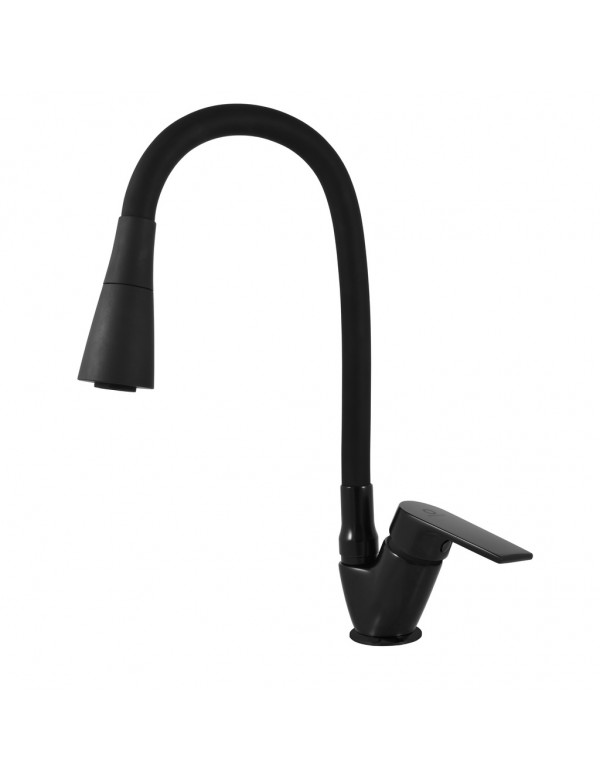 Mitigeur évier flexible à mémoire de forme COLORADO en laiton noir Mitigeur évier flexible à mémoire de forme COLORADO en laiton noir