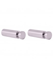 Lot de 2 patères simples COLORADO en laiton chromé 5cm x Ø 1,6cm