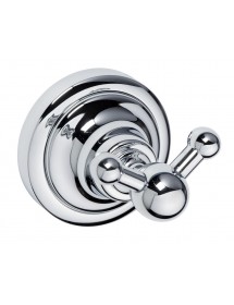 Patère double RETRO en chrome 6,5x6,5x6,5 cm