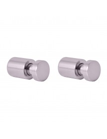 Lot de 2 patères COLORADO en laiton chromé 3cm x Ø 1,6cm