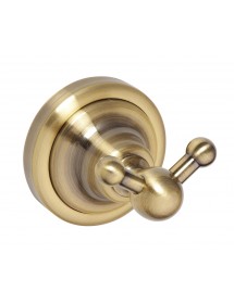 Patère double RETRO en laiton 6,5x6,5x6,5 cm
