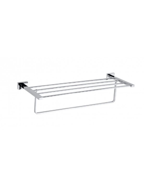 Etagère porte-serviettes murale PLAZA en laiton chromé 21x58,5x14 cm Etagère porte-serviettes murale PLAZA en laiton chromé 21x58,5x14 cm