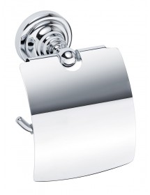 Dérouleur toilettes WC avec couvercle RETRO en chrome 14x15x10 cm