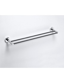 Porte-serviettes double OMEGA en chrome 65,5x5,5x11cm