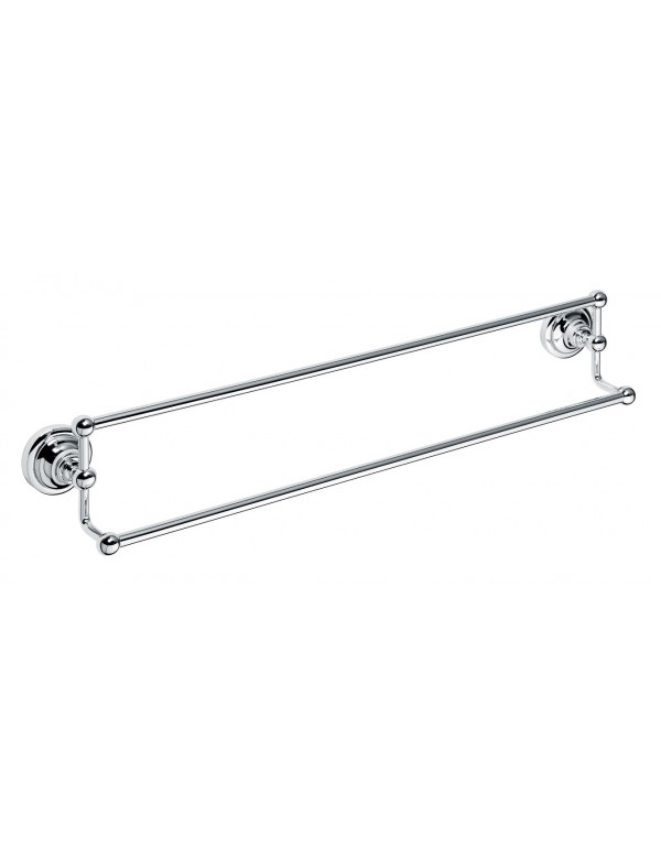 Porte-serviettes double RETRO en chrome 66,5x12,5x11,5 cm Porte-serviettes double RETRO en chrome 66,5x12,5x11,5 cm