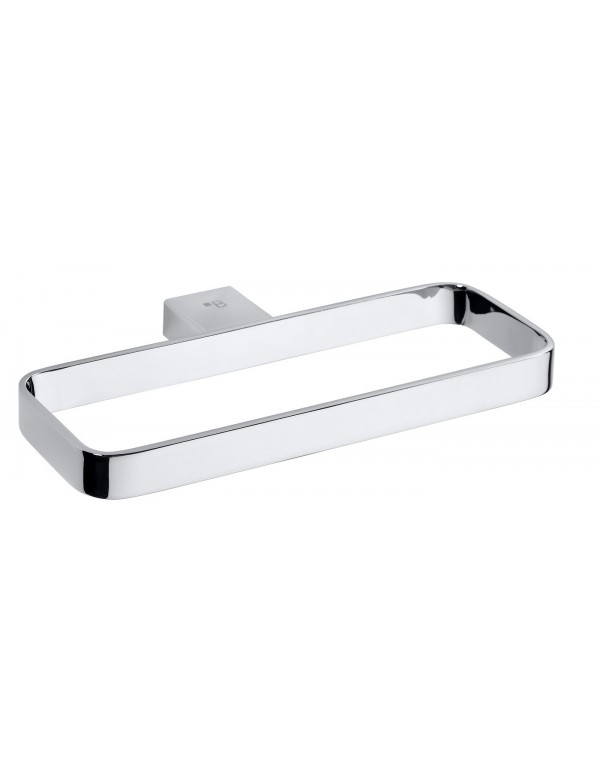 Anneau de serviette rectangulaire VIA en laiton chromé 22 x2x 11 cm