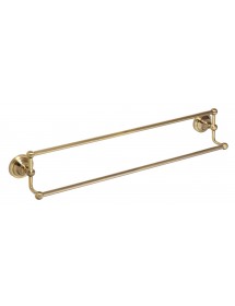 Porte-serviettes double RETRO laiton bronze 66,5x12,5x11,5 cm