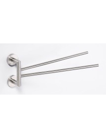 Double Porte-serviettes pivotant NEO en acier inoxydable 42x16x7cm