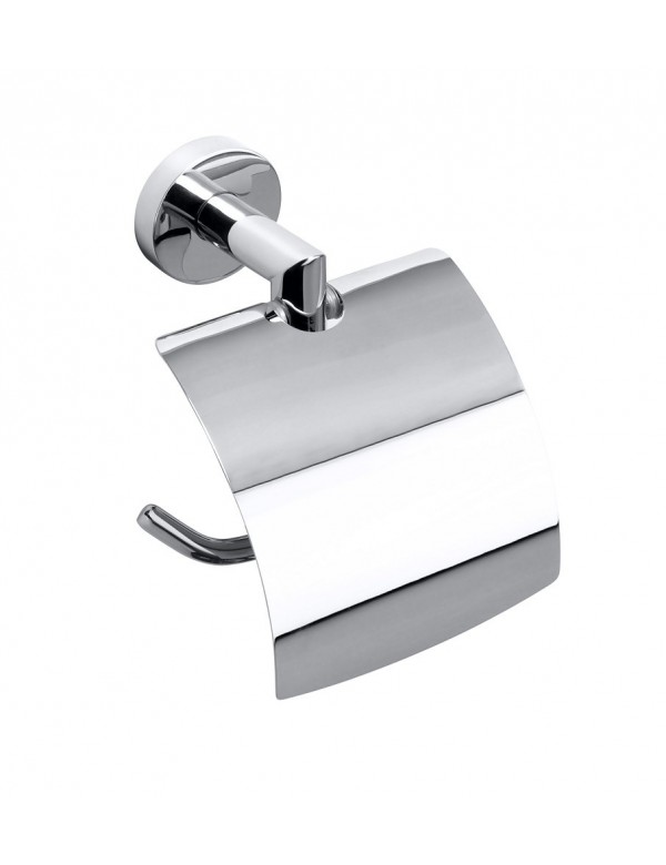 Dérouleur toilettes WC avec cache OMEGA laiton chromé 13,5x18x9 cm