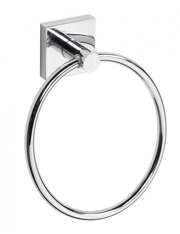 Anneau porte serviette BETA en laiton chromé 16 x19 x 5,5 cm Anneau porte serviette BETA en laiton chromé 16 x19 x 5,5 cm