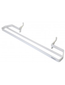 Porte-serviettes double blanc pour radiateur RAWELL 59x7,5x15cm