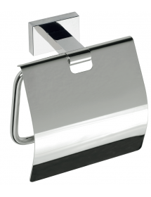 Dérouleur papier-toilette PLAZA en laiton chromé 12,5x12,5x6,5 cm
