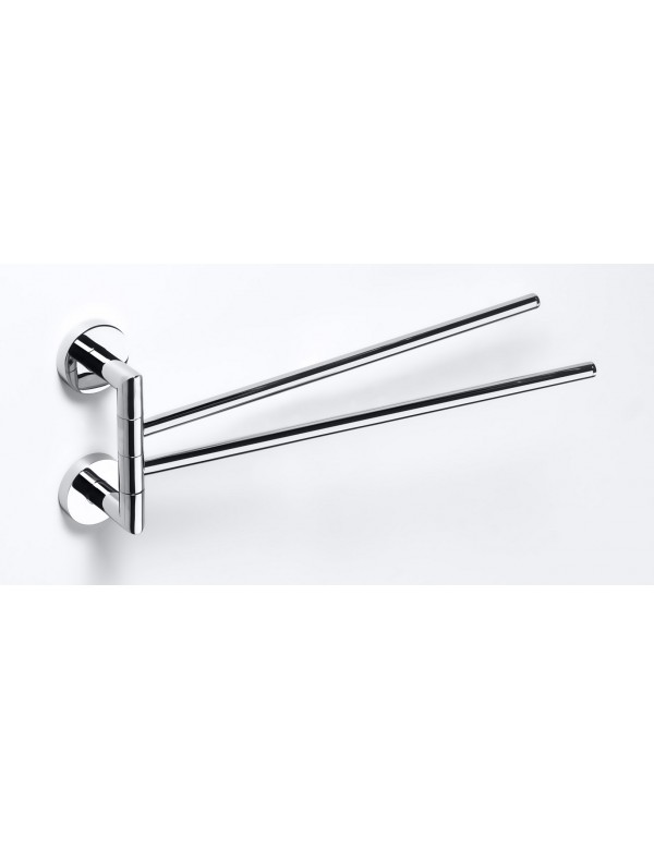 Porte-serviettes double rotatif OMEGA laiton chromé 42x16,5x7cm Porte-serviettes double rotatif OMEGA laiton chromé 42x16,5x7cm