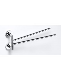 Porte-serviettes double rotatif OMEGA laiton chromé 42x16,5x7cm