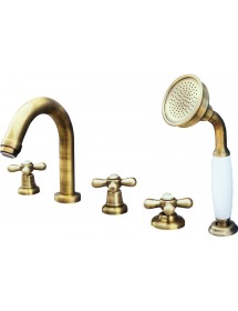 Mélangeur baignoire en laiton 5 trous MORAVA RETRO
