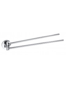 Porte-serviettes double rotatif OMEGA laiton chromé 42x5,5x4 cm