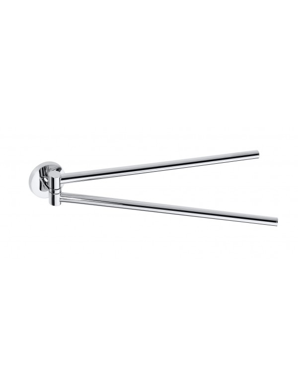 Porte-serviettes double rotatif OMEGA laiton chromé 42x5,5x4 cm