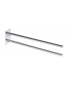 Porte-serviettes double fixe en laiton chromé OMEGA 5x9x36,5 cm