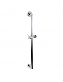 Rail de douche en chrome avec porte pommeau 60 cm