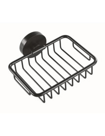Porte-savon mural grille DARK en laiton noir 14x5,5x12,5cm