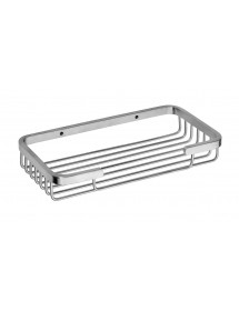 Porte-savon rectangulaire CYTRO en acier brossé  23x12x3 cm
