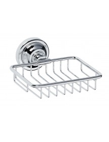 Porte-savon en grille mural en laiton chromé RETRO 14x6,5x14,2 cm