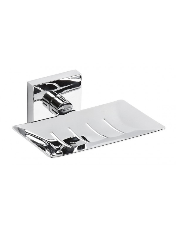 Porte-savon rectangulaire en chrome BETA 12,5cmx5,5cmx11,5cm Porte-savon rectangulaire en chrome BETA 12,5cmx5,5cmx11,5cm