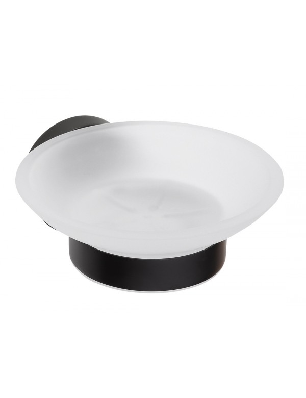 Porte-savon mural DARK en laiton noir et en verre DARK 11cm x 5,5cm x 12,9cm Porte-savon mural DARK en laiton noir et en verre DARK 11cm x 5,5cm x 12,9cm