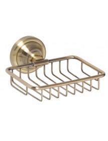 Porte-savon en grille RETRO laiton bronze14x6,5x14,2 cm