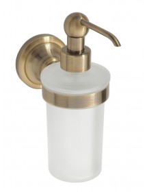Distributeur de savon en verre RETRO bronze 8x19x12 cm / 300 ml