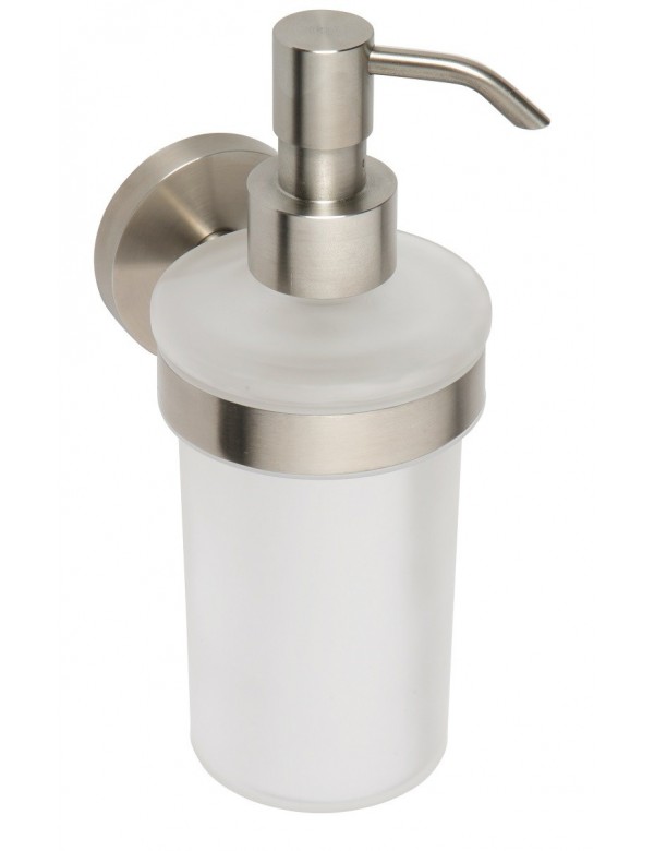 Distributeur de savon liquide NEO en acier inoxydable, en verre 250ml / 19x10x7,5cm