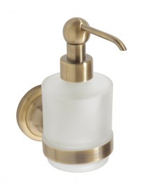Distributeur de savon en verre RETRO bronze 7x15x13,5 cm / 200 ml