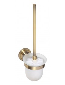 Goupillon de toilette mural en verre RETRO bronze 11x36x15cm