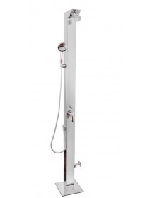 Douche de Piscine en chrome ZAHRA avec rince pieds 220cm
