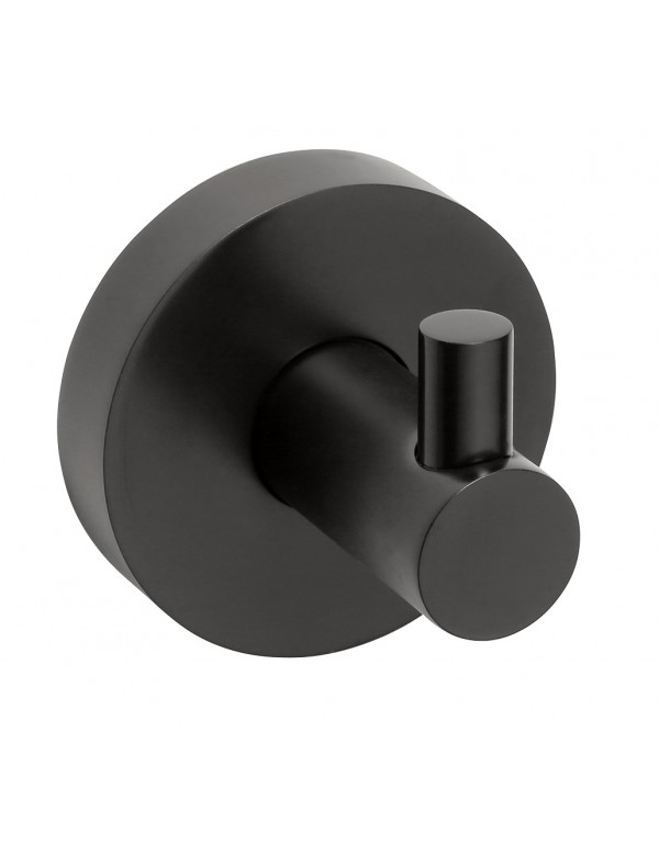 Patère simple murale DARK en laiton noir 5,5cm x 5,5cm x 5cm Patère simple murale DARK en laiton noir 5,5cm x 5,5cm x 5cm