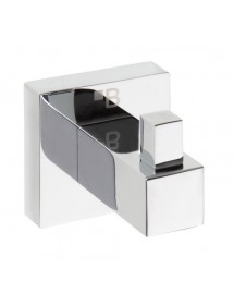Lot de 2 Patères carrées en chrome BETA 5,5cmx x5,5cm x 5cm