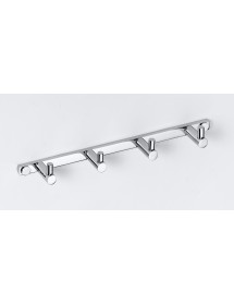 Patère quadruple OMEGA laiton chromé 27x4x2,5 cm