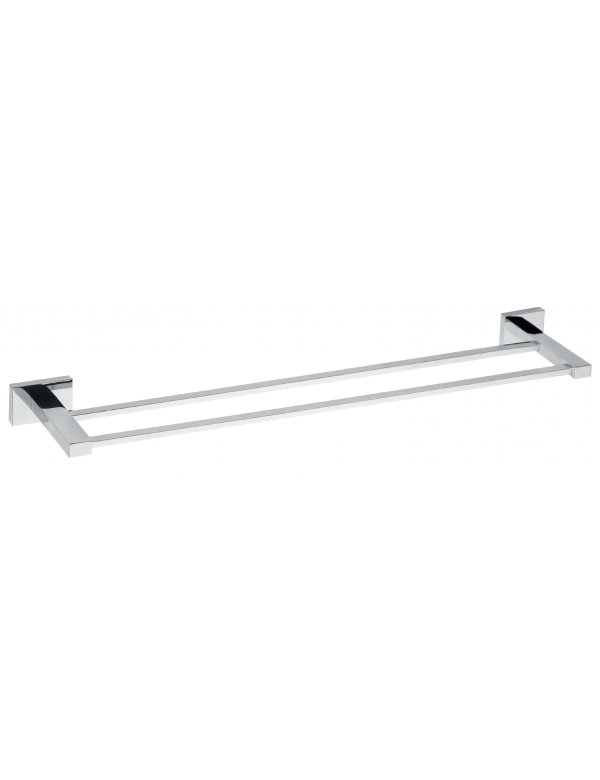 Porte-serviettes double PLAZA en laiton chromé 12x62,5x3,5 cm Porte-serviettes double PLAZA en laiton chromé 12x62,5x3,5 cm