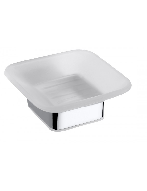 Porte savon mural VIA en chrome 10,3 x4,2 x11,7 cm Porte savon mural VIA en chrome 10,3 x4,2 x11,7 cm