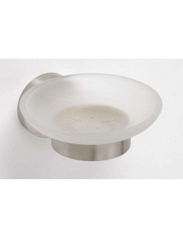 Porte-savon NEO en verre et en acier 12,5x5,5x11cm Porte-savon NEO en verre et en acier 12,5x5,5x11cm