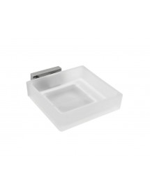 Porte-savon mural en verre PLAZA 13x10x4,5 cm Porte-savon mural en verre PLAZA 13x10x4,5 cm