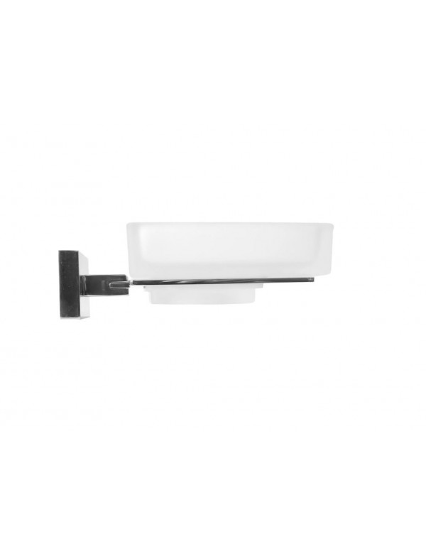 Porte-savon mural en verre PLAZA 13x10x4,5 cm Porte-savon mural en verre PLAZA 13x10x4,5 cm