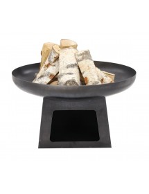 Brasero de jardin FATANA en acier avec range bois