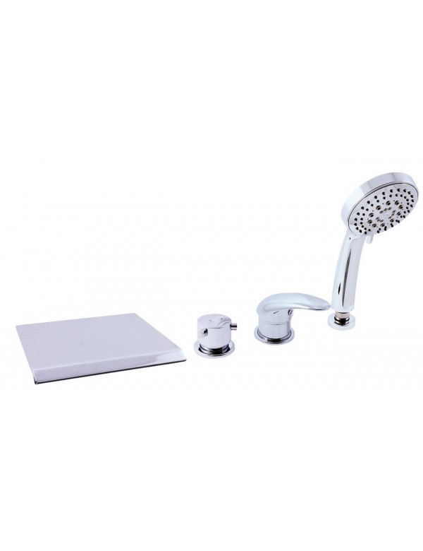 Mitigeur baignoire à cascade en chrome 4 trous Mitigeur baignoire à cascade en chrome 4 trous
