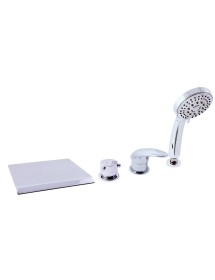Mitigeur baignoire à cascade en chrome 4 trous