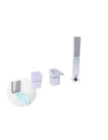 Mitigeur baignoire avec cascade 4 trous LOIRA en laiton chromé