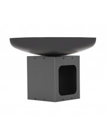 Brasero de jardin TONO 60 cm avec range bois en acier