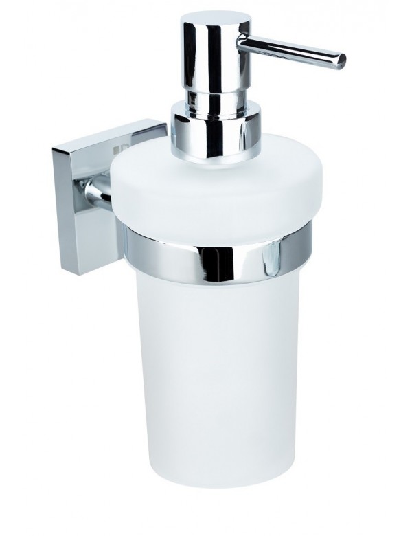 Distributeur de savon liquide BETA en verre 7,5 x18 x10cm / 250ml