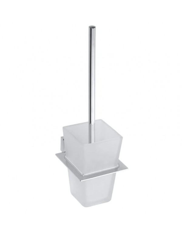 Brosse de toilettes murale PLAZA, bol en verre 15x11,5x36 cm Brosse de toilettes murale PLAZA, bol en verre 15x11,5x36 cm